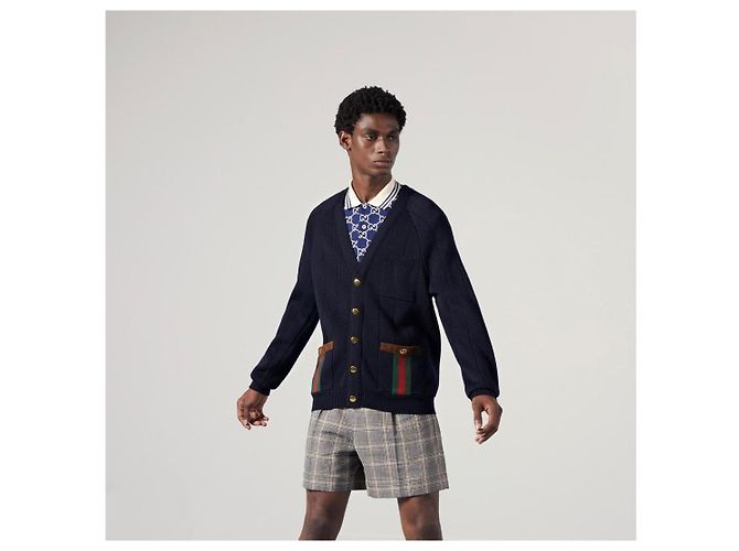 Gucci Cardigan aus Wollmischung Web Detail - Ansicht 13