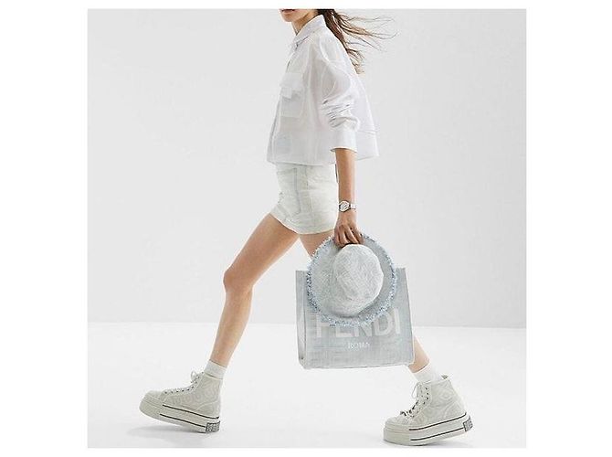 Fendi Camisa corta de popelín blanca - vista 8