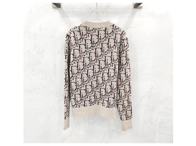 Dior Beiger Oblique Jacquard-Strickpullover - Ansicht 2