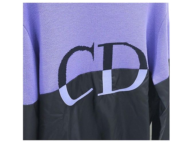 Dior Wolle-Nylon Strick mit CD-Logo in Lila - Ansicht 3