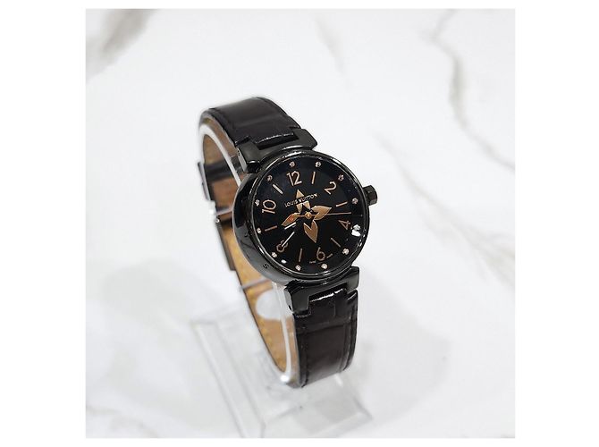 Louis Vuitton All Black Diamond Quarz Uhr - Ansicht 13
