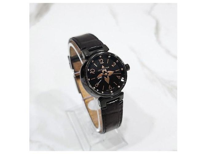 Louis Vuitton All Black Diamond Quarz Uhr - Ansicht 3