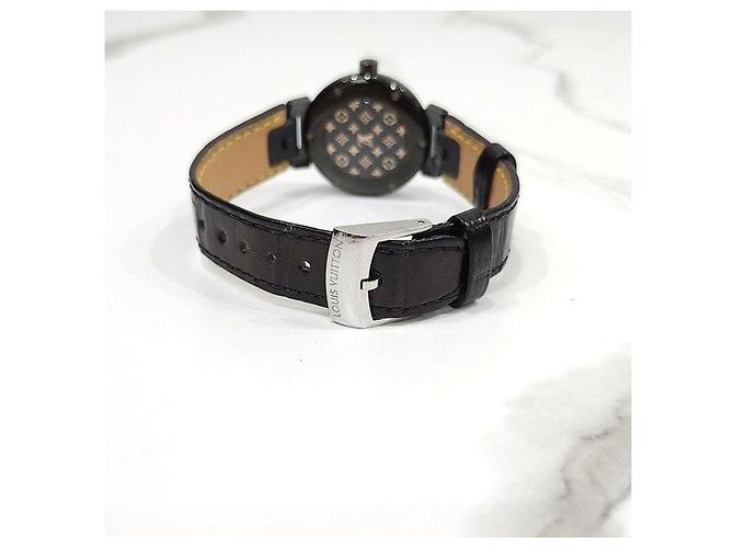 Louis Vuitton All Black Diamond Quarz Uhr - Ansicht 5