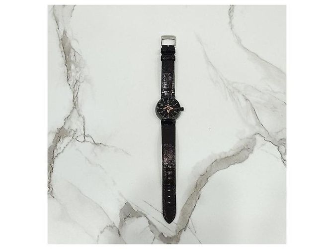 Louis Vuitton All Black Diamond Quarz Uhr - Ansicht 9