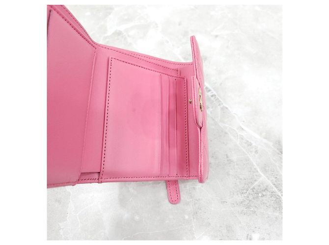 Chanel Cartera Classic de piel caviar rosa - vista 14