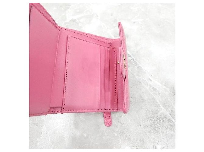 Chanel Cartera Classic de piel caviar rosa - vista 7