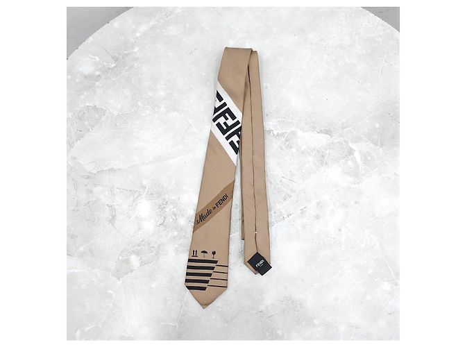 Cravatta Fendi in seta con monogramma - vista 7