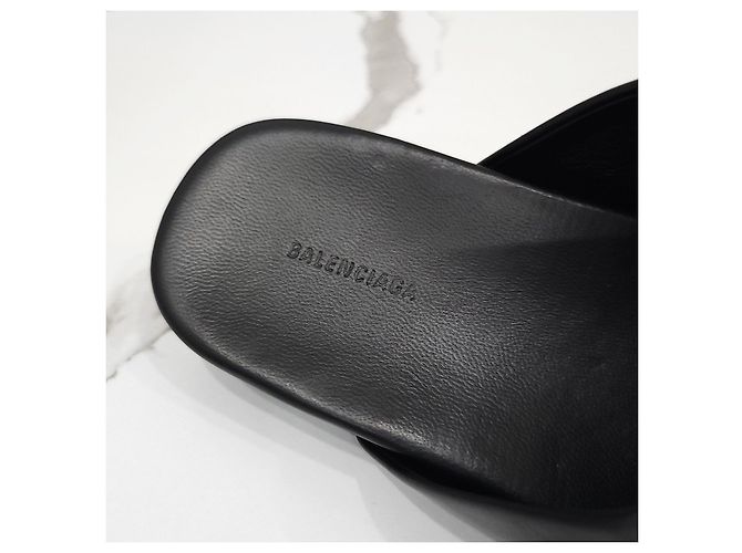 Balenciaga Logo Leder Mule Blofer - Ansicht 12