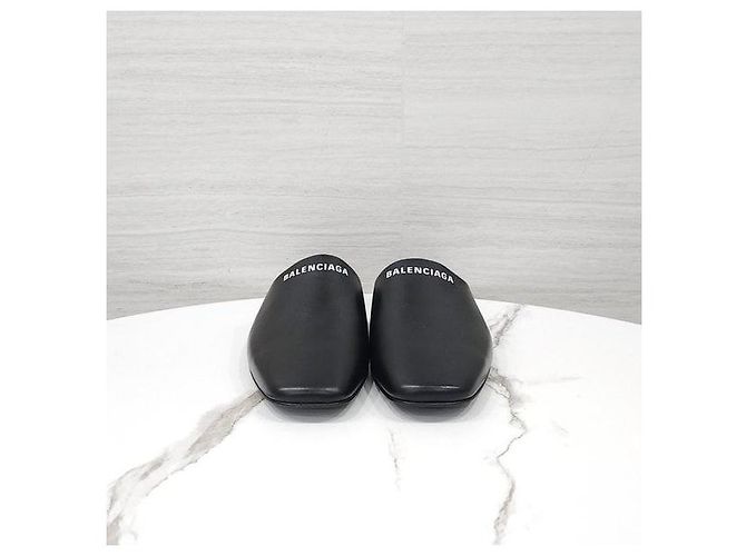 Balenciaga Logo Leder Mule Blofer - Ansicht 2