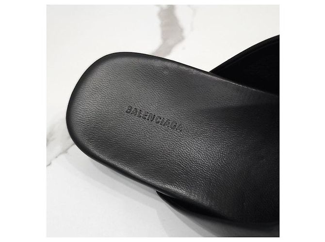 Balenciaga Logo Leder Mule Blofer - Ansicht 6