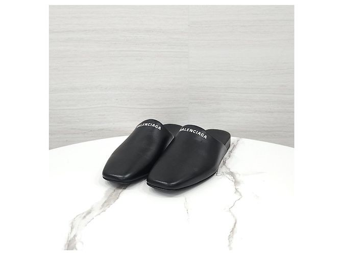 Balenciaga Logo Leder Mule Blofer - Ansicht 7