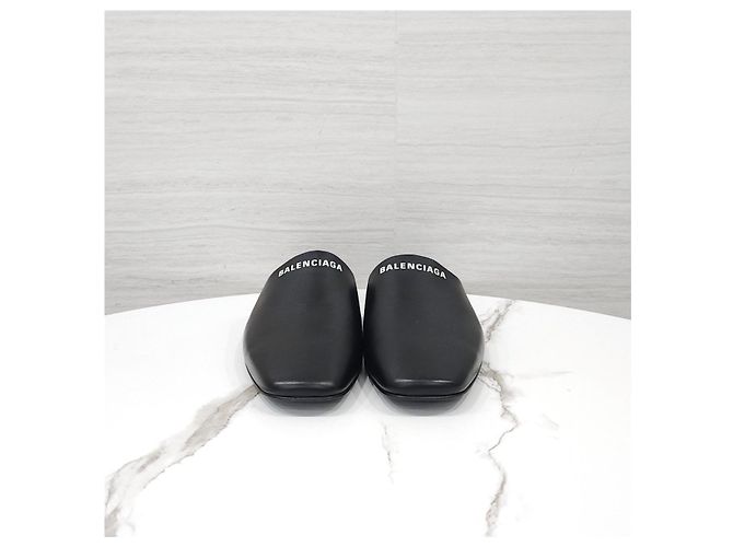 Balenciaga Logo Leder Mule Blofer - Ansicht 8