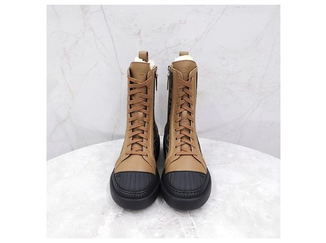 Fendi FF Jacquard Domino Flache Boots - Ansicht 12