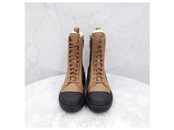 Fendi FF Jacquard Domino Flache Boots - Ansicht 2