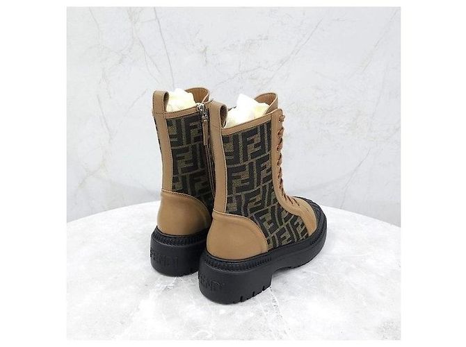 Fendi FF Jacquard Domino Flache Boots - Ansicht 5
