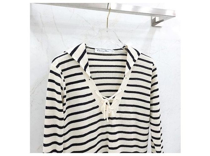 Dior Riviera Pullover mit Schnürung am Ausschnitt - Ansicht 4