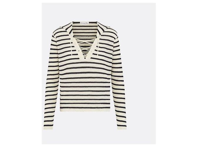 Dior Riviera Pullover mit Schnürung am Ausschnitt - Ansicht 7