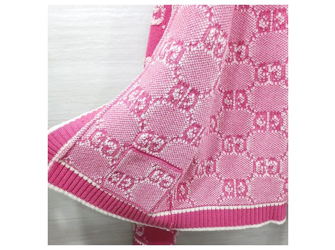 Gucci Kaschmir-Bouclé-Jacquard-Cardigan Rosa - Ansicht 13