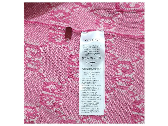 Gucci Kaschmir-Bouclé-Jacquard-Cardigan Rosa - Ansicht 14