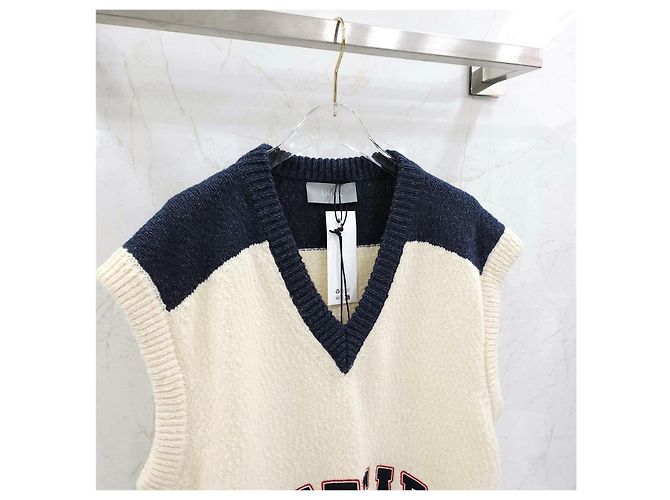 Dior Denim Tears Jacquard-Strickweste aus Wolle und Baumwolle - Ansicht 11