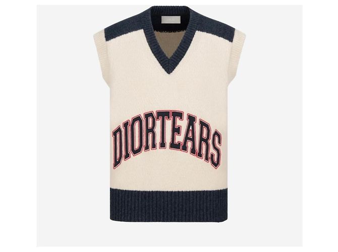 Dior Denim Tears Jacquard-Strickweste aus Wolle und Baumwolle - Ansicht 15