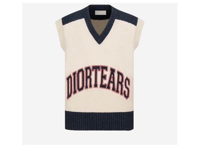 Dior Denim Tears Jacquard-Strickweste aus Wolle und Baumwolle - Ansicht 7