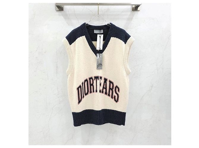 Dior Denim Tears Jacquard-Strickweste aus Wolle und Baumwolle - Ansicht 9
