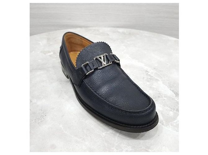 Louis Vuitton Mocassini Major in pelle nera - vista 5