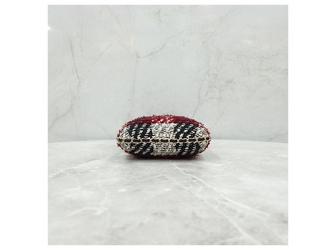 Chanel Borsa a tracolla con catena e porta cellulare in tweed - vista 7