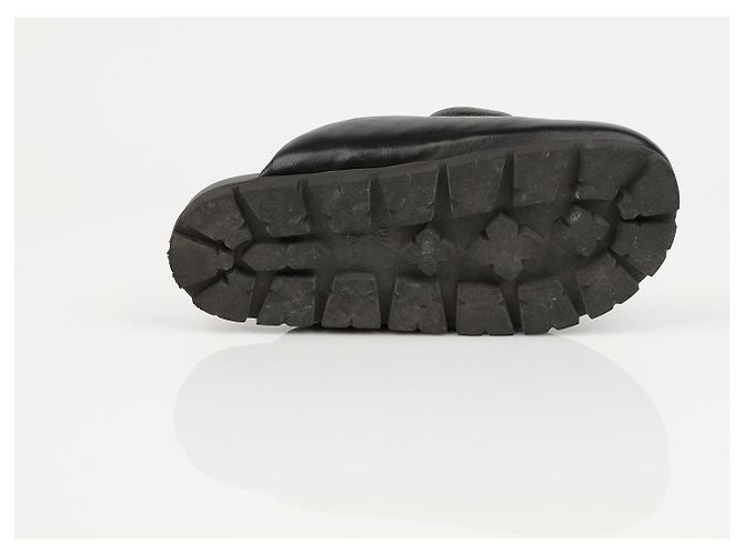 Prada Sabot acolchoado preto soft - vista 16