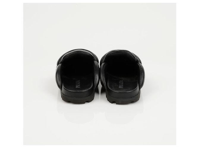 Prada Sabot acolchoado preto soft - vista 9