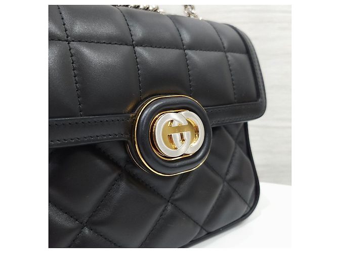 Gucci Mini sac à bandoulière avec chaîne et motif entrelacé - vue 14
