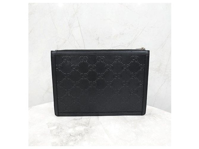 Gucci Geprägte Leder-Clutch - Ansicht 3