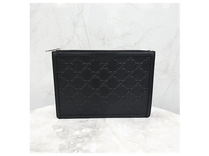 Gucci Geprägte Leder-Clutch - Ansicht 8