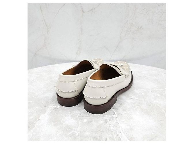 Gucci Mocassini GG Supreme Tassel Canvas Leather - vista 5