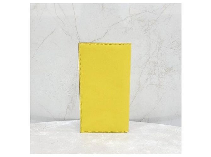 Hermès Citizen Twill Long Wallet Lime Yellow - view 3