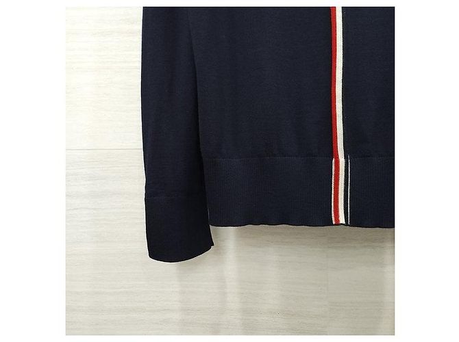 Thom Browne Navy Striped Wool Knit - view 4