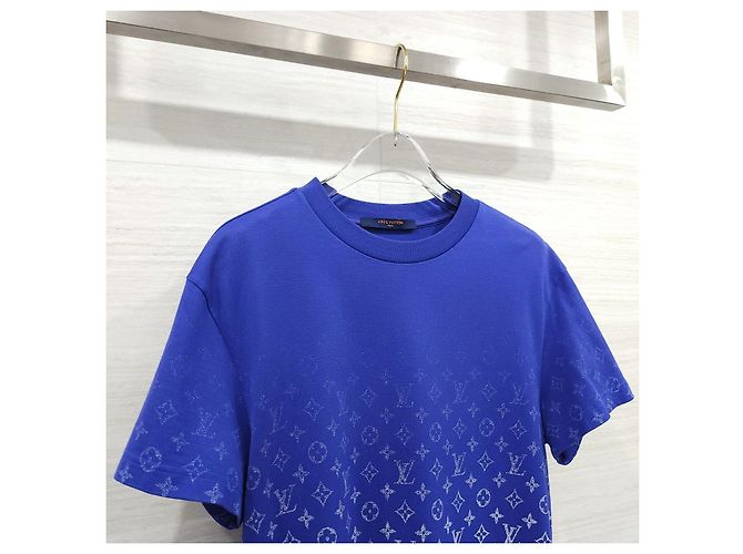 Louis Vuitton Gradient Blue Monogram Baumwoll-T-Shirt XS - Ansicht 10