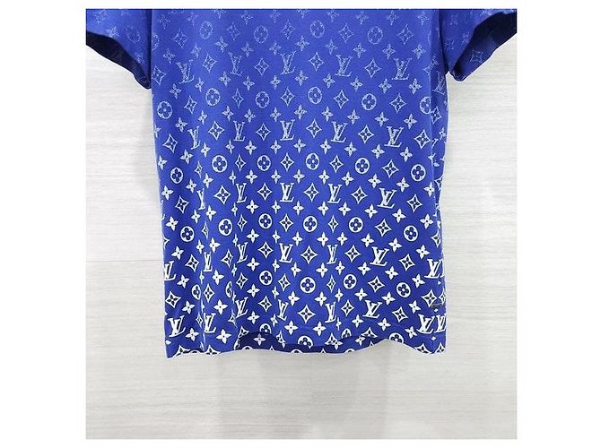 Louis Vuitton Gradient Blue Monogram Baumwoll-T-Shirt XS - Ansicht 5