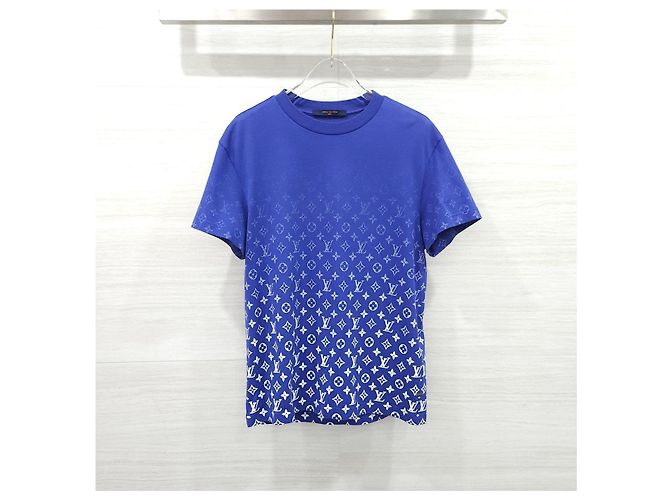 Louis Vuitton Gradient Blue Monogram Baumwoll-T-Shirt XS - Ansicht 8