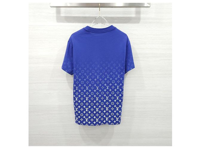 Louis Vuitton Gradient Blue Monogram Baumwoll-T-Shirt XS - Ansicht 9