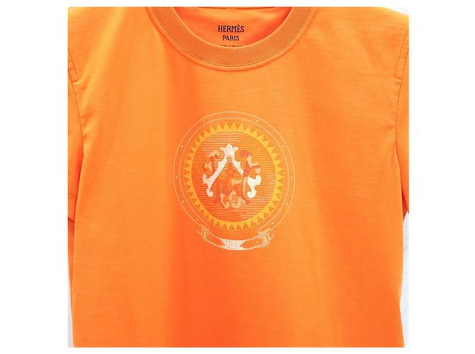 Hermès T-shirt de manga curta reta com estampado - vista 12