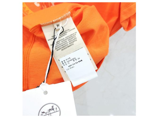 Hermès T-shirt de manga curta reta com estampado - vista 13