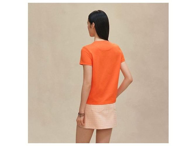 Hermès T-shirt de manga curta reta com estampado - vista 8