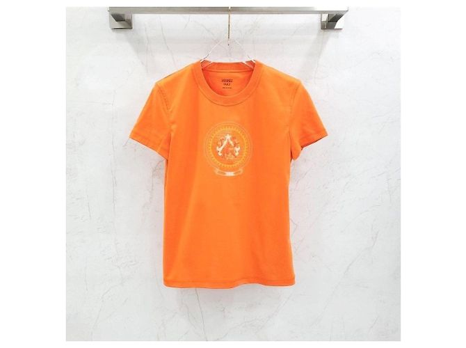 Hermès T-shirt de manga curta reta com estampado - vista 9