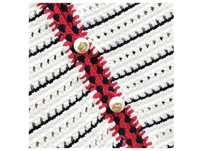 Gucci Gestreifter Perlen-Cardigan - Ansicht 10
