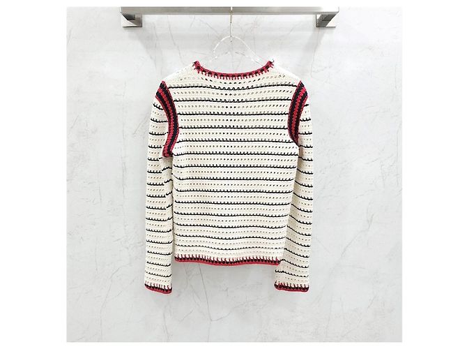 Gucci Gestreifter Perlen-Cardigan - Ansicht 8