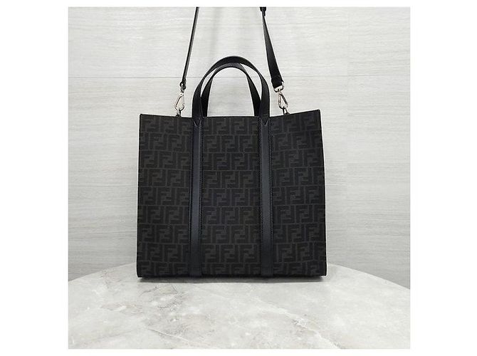 Fendi Borsa shopper in jacquard - vista 3