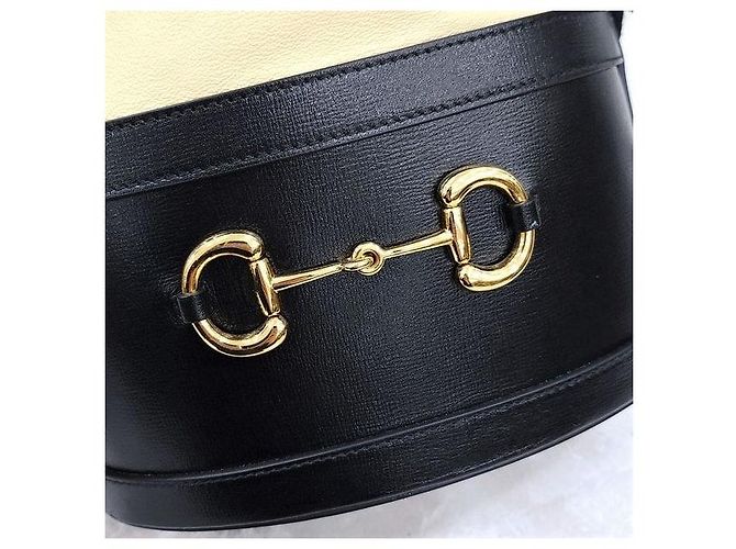 Gucci Borsa a secchiello in pelle nera Horsebit - vista 4