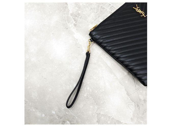 Autre Marque Clutch con tracolla in pelle matelassé - vista 13